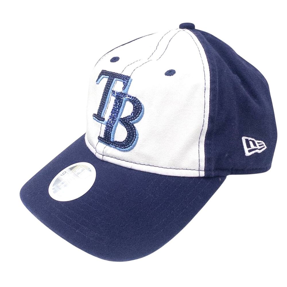 New Era Tampa Bay Rays Sequin MLB Baseball Cap Hat Women's Adjustable OS Blue
